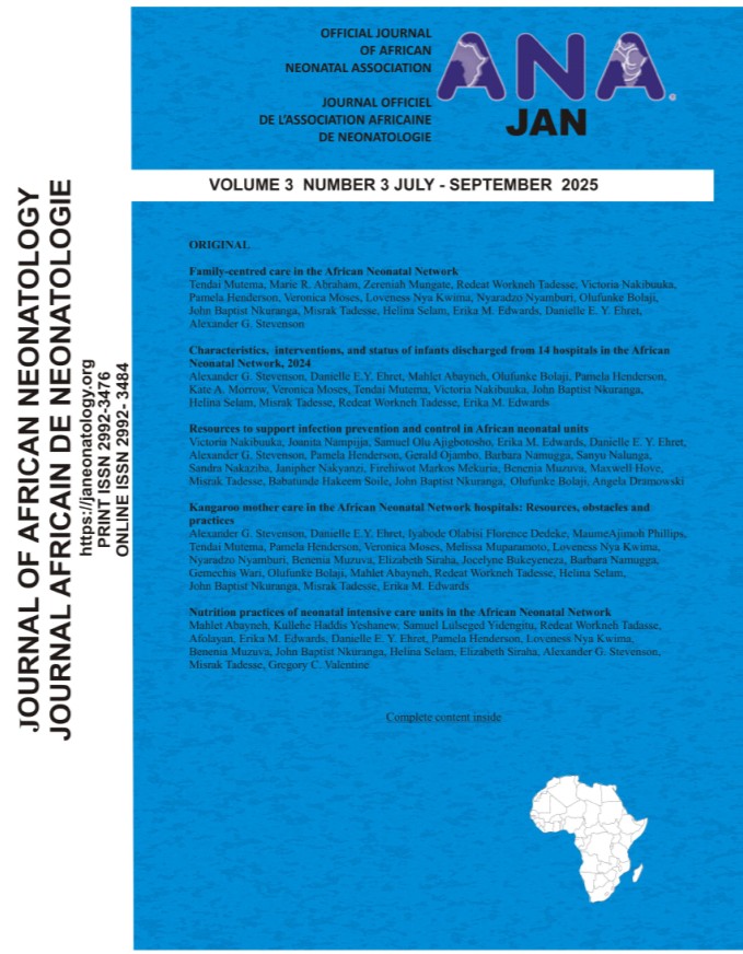 					View Vol. 3 No. 3 (2025):  Journal of African Neonatology
				