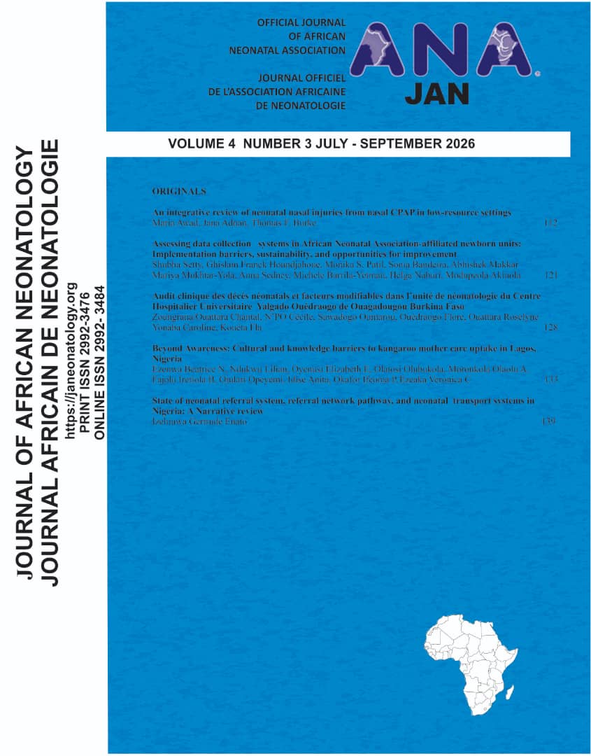 					View Vol. 4 No. 3 (2026):  Journal of African Neonatology
				